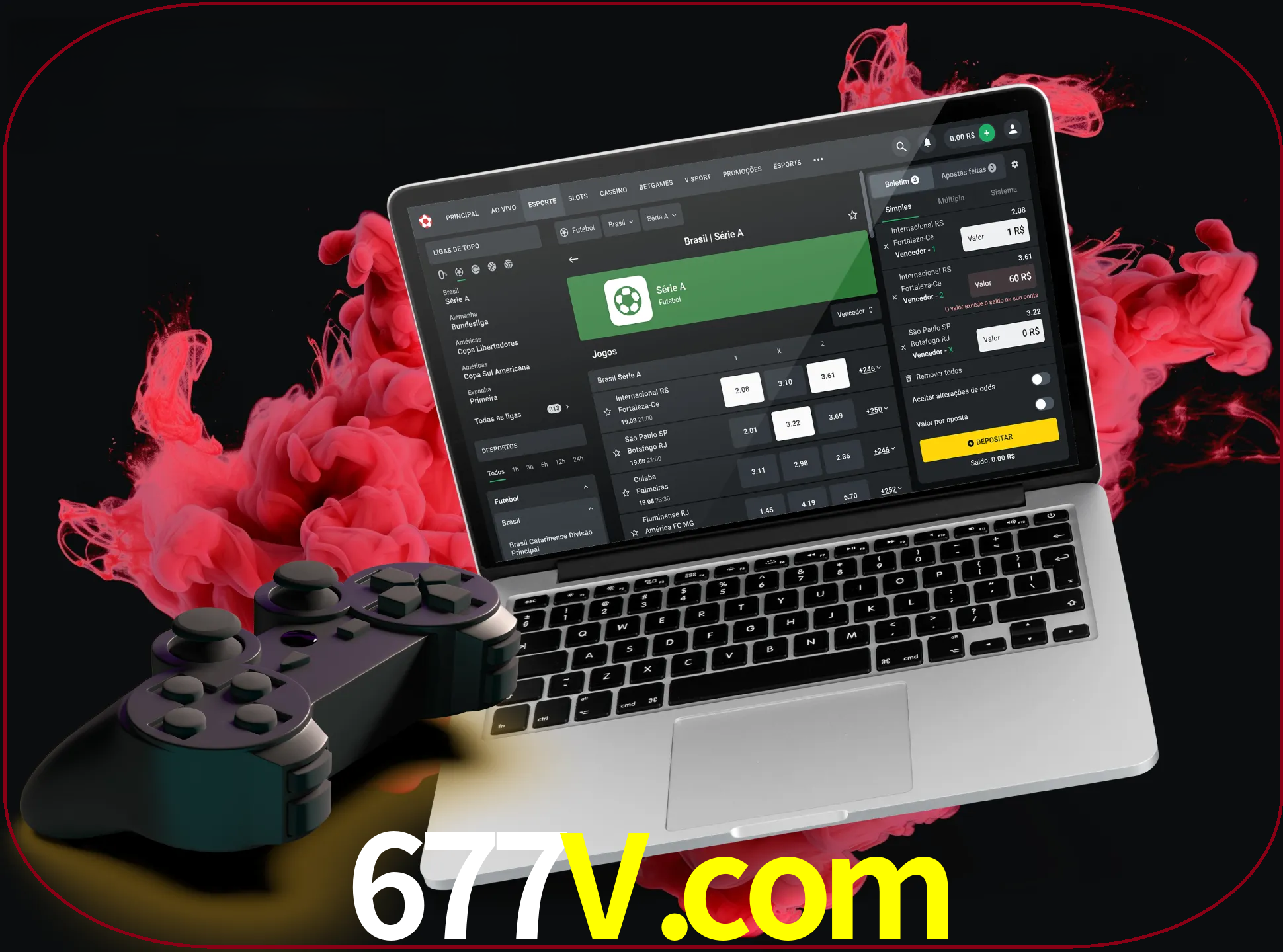 Visite a secção especial de jogos de vídeo em 677v para descobrir em que jogos pode apostar e ganhar muito dinheiro.